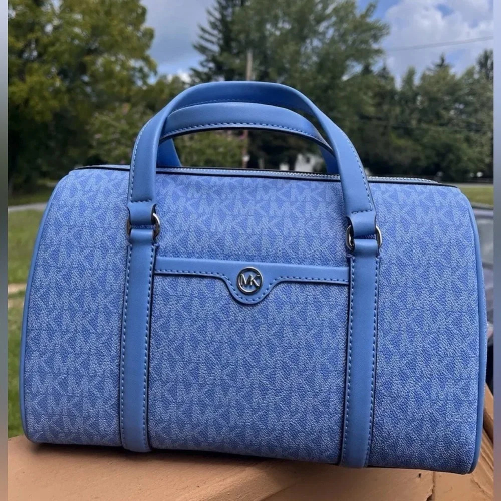 Michael Kors South Pacific Medium Duffle Satchel Crossbody Bag NWT - Picture 2 of 6